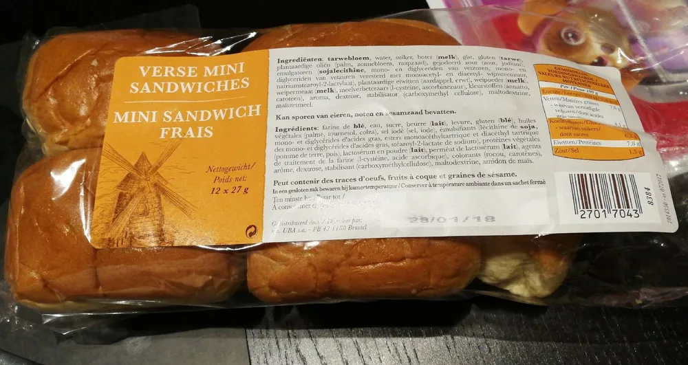 mini sandwich frais