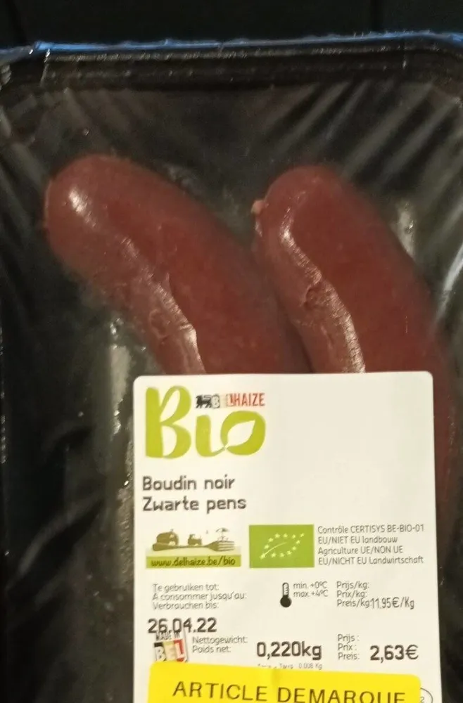 Boudin noir bio