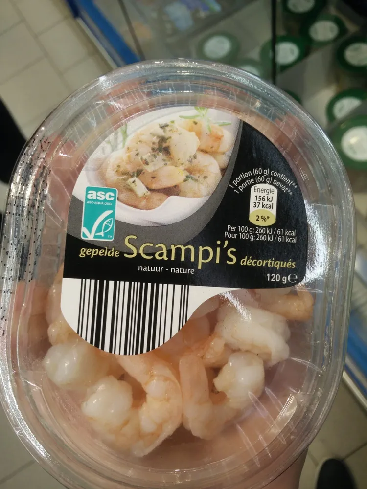 Scampi's décortiqués