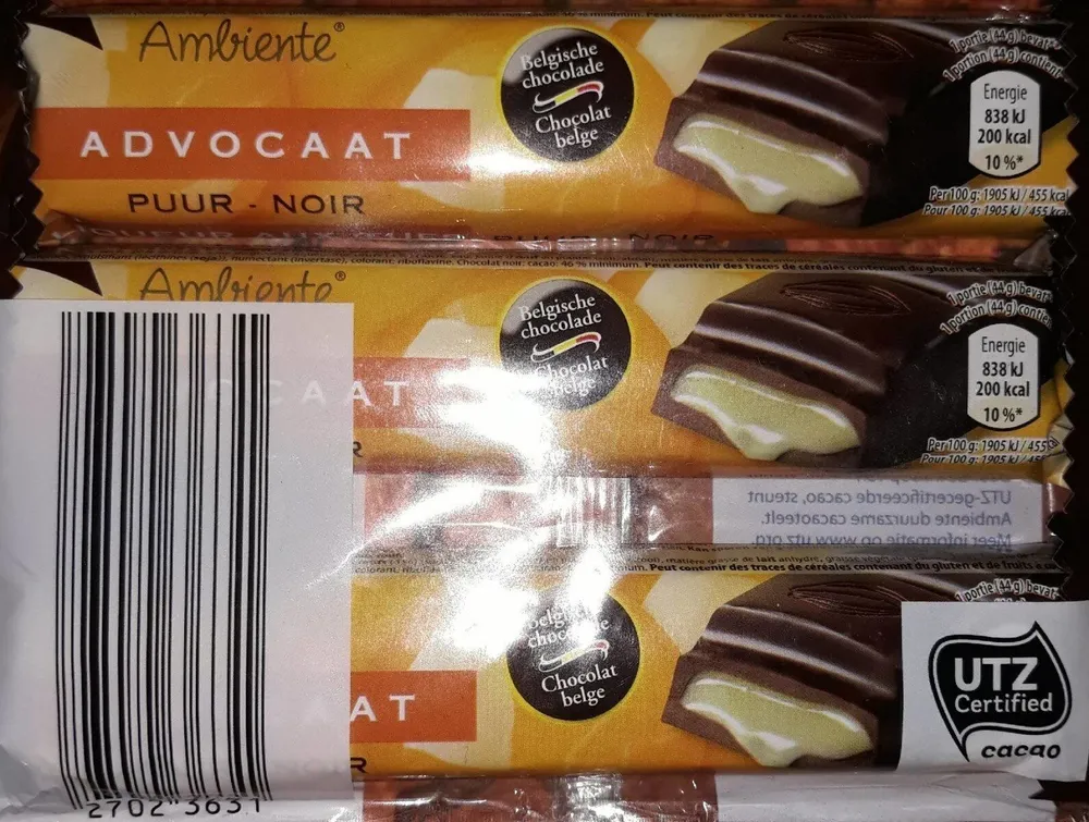Chocolat NOIR à la liqueur au oeufs (BELGE)