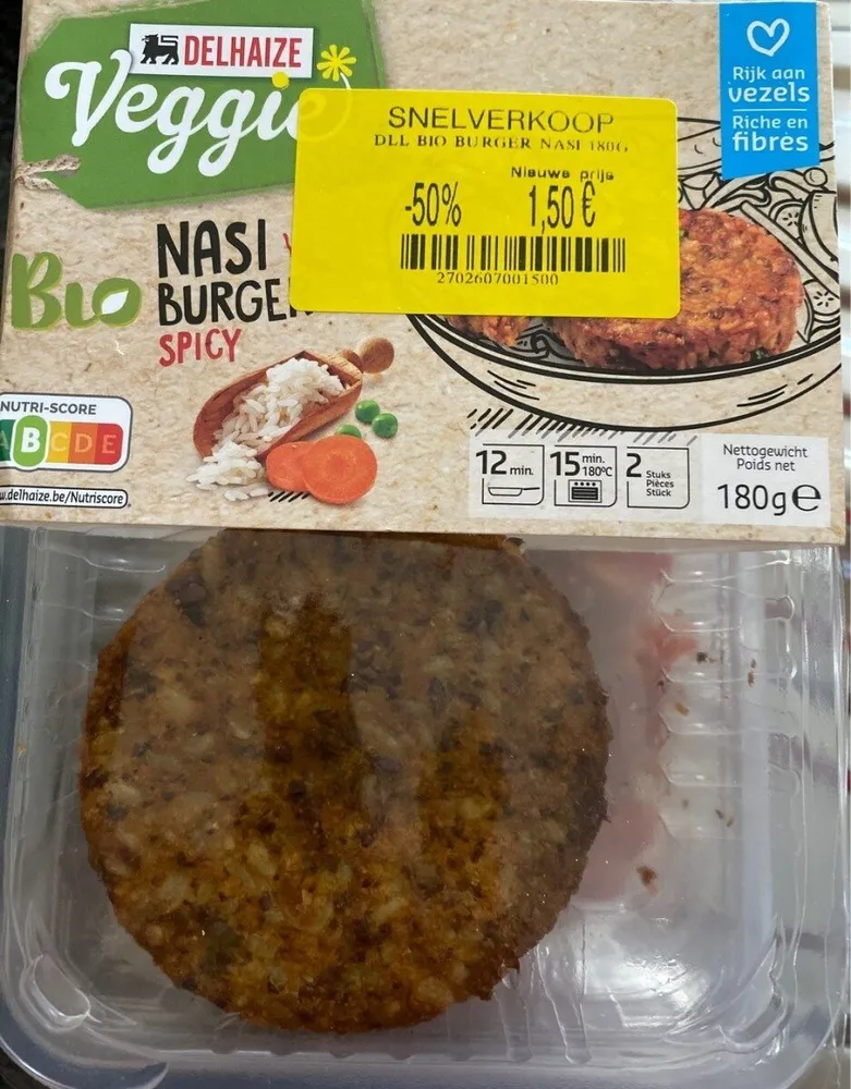 Veggie nasi burger