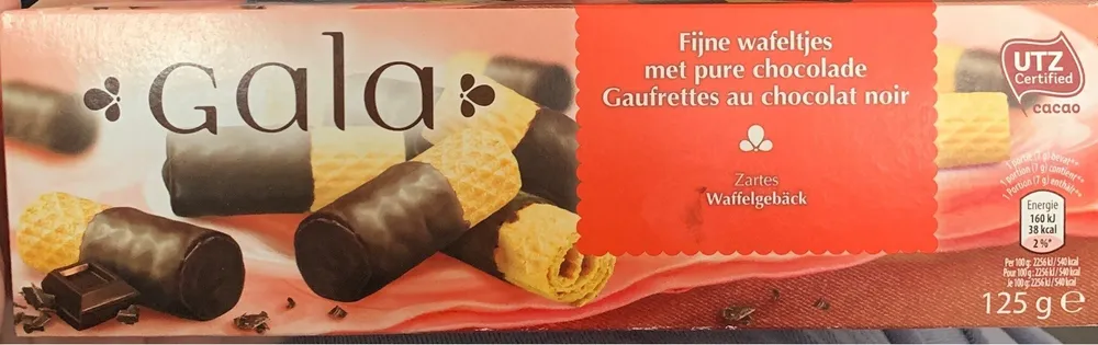 Gaufrettes au chocolat noir