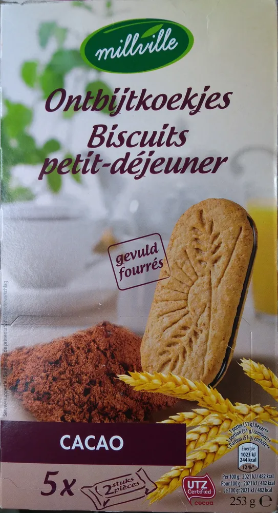 Biscuit Chocolat Noisette 5x2