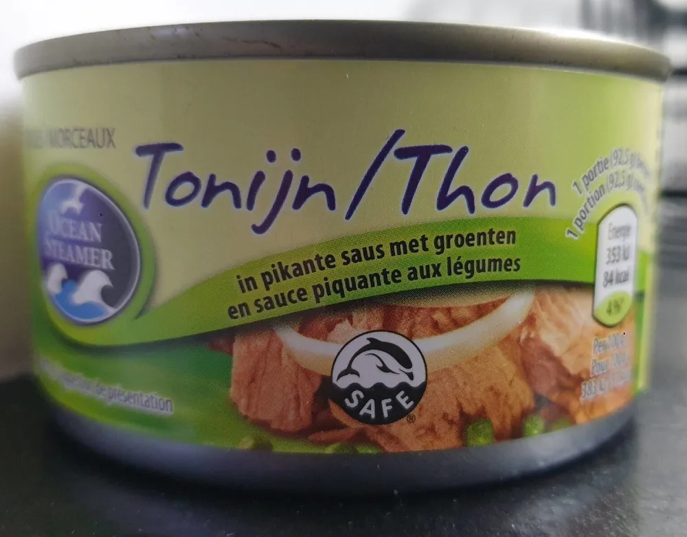 Tonijn in pikante saus met groenten