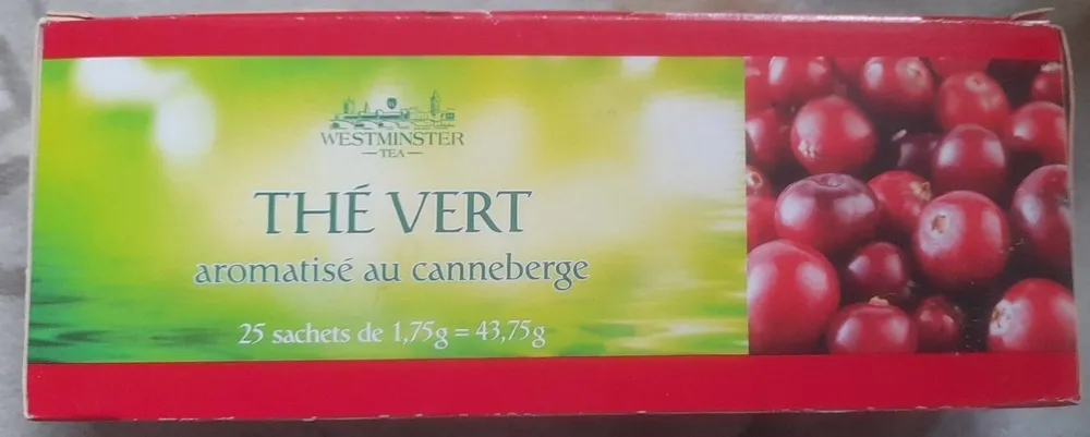THÉ VERT aromatisé au canneberge