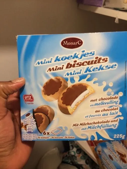 Mini Biscuits Nappes De Chocolat Au Lait Et Fourre...