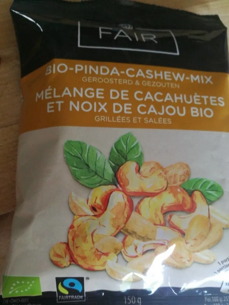 Mélange cacahuètes et noix de cajou bio