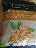 Mélange cacahuètes et noix de cajou bio