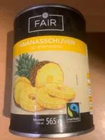 Tranches d'ananas au jus d'ananas.