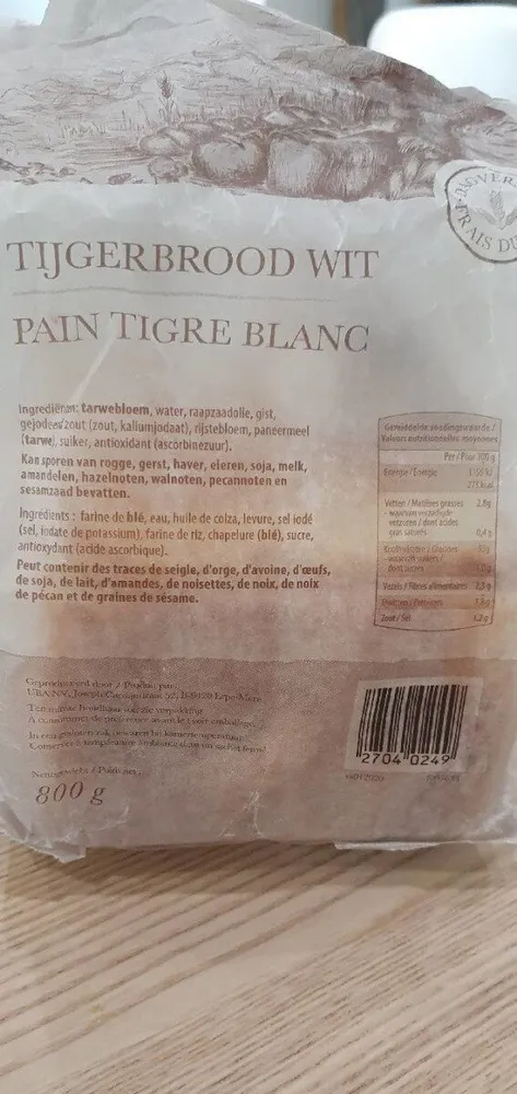 Pain tigre blanc
