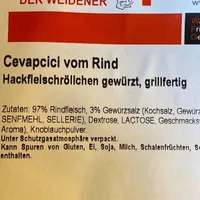 Cevapcici vom Rind