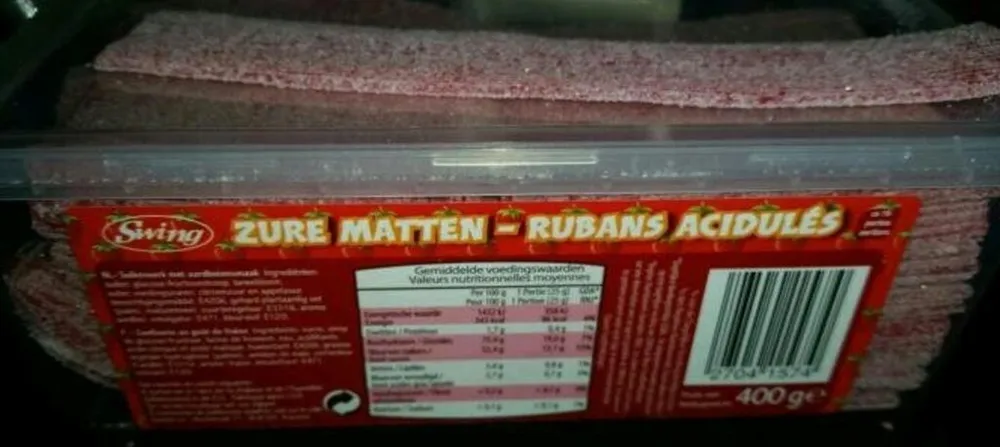 Saure Matten Zure Matten Rubans Acidulés