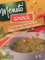 Soupe de curry avec croûtons