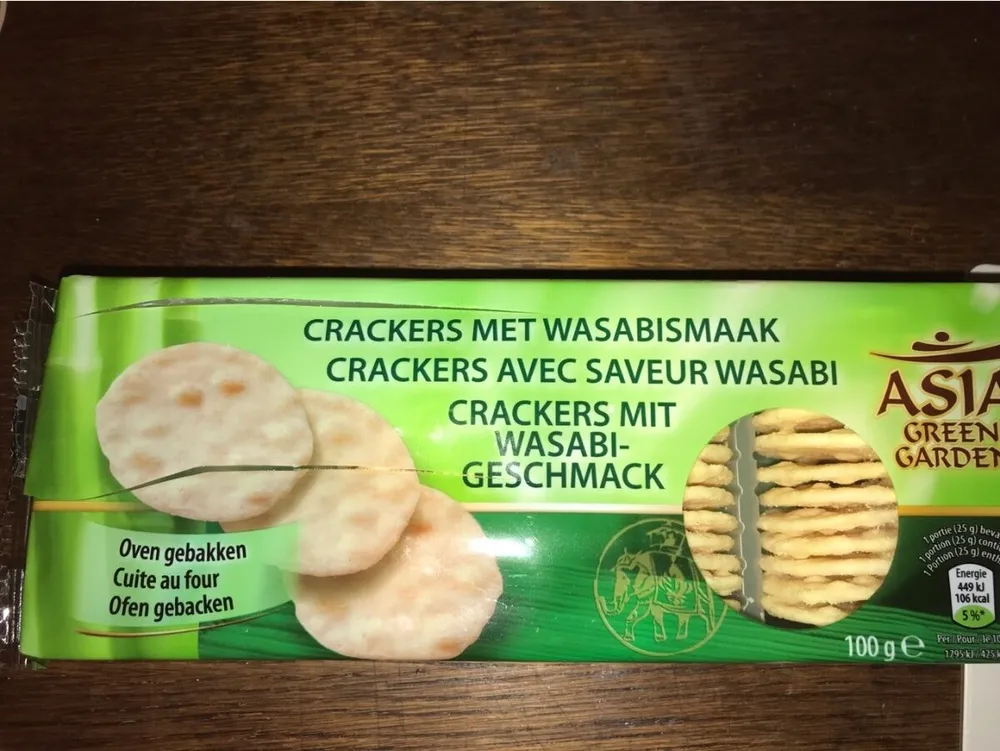 Crackers avec saveur wasabi