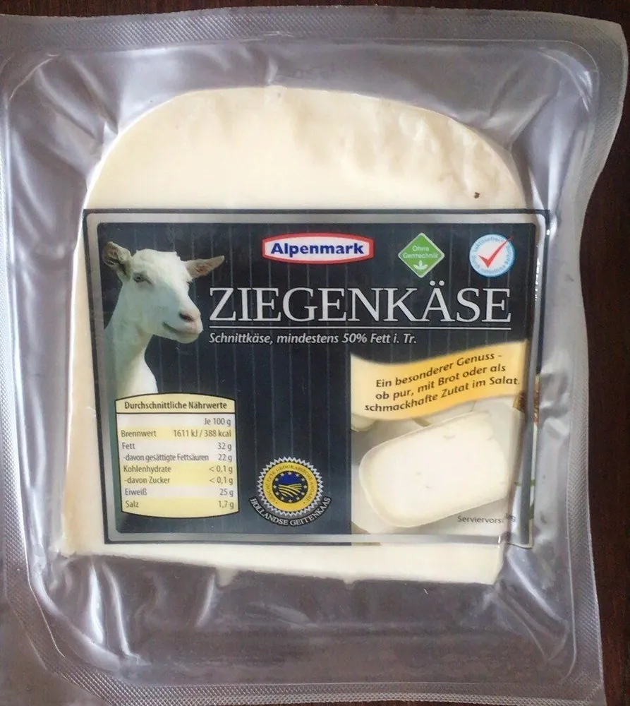 Ziegenkäse, Schnittkäse, mind. 50% Fett i. Tr.