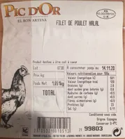 Filet de poulet halal PIC D’OR