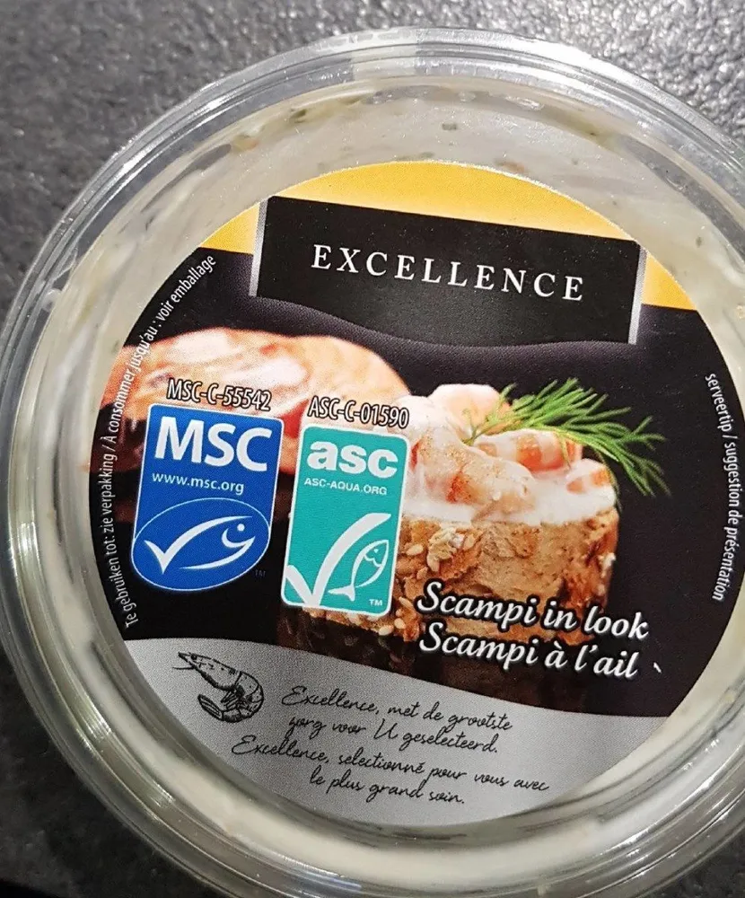 scampis à l'ail