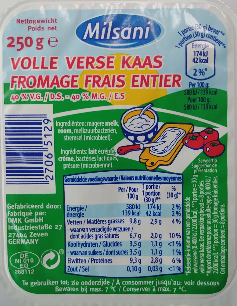 Fromage frais entier