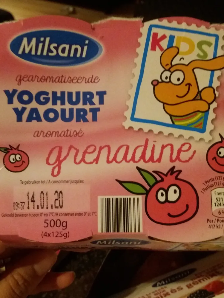 geautomatiseerde YOGHURT YAOURT aromatisé grenadine