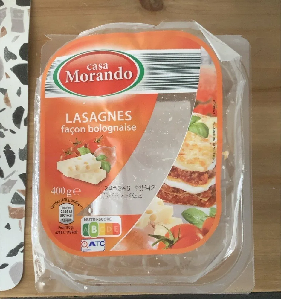 Lasagnes facon bolognaise