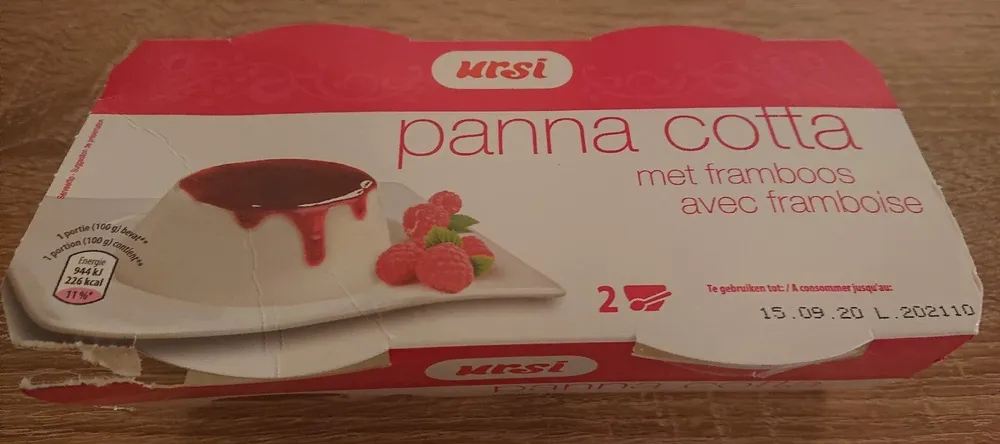 Panna cotta avec framboise