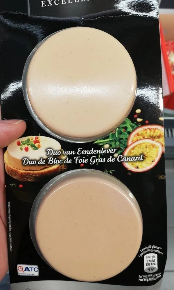 Duo de bloc de foie gras