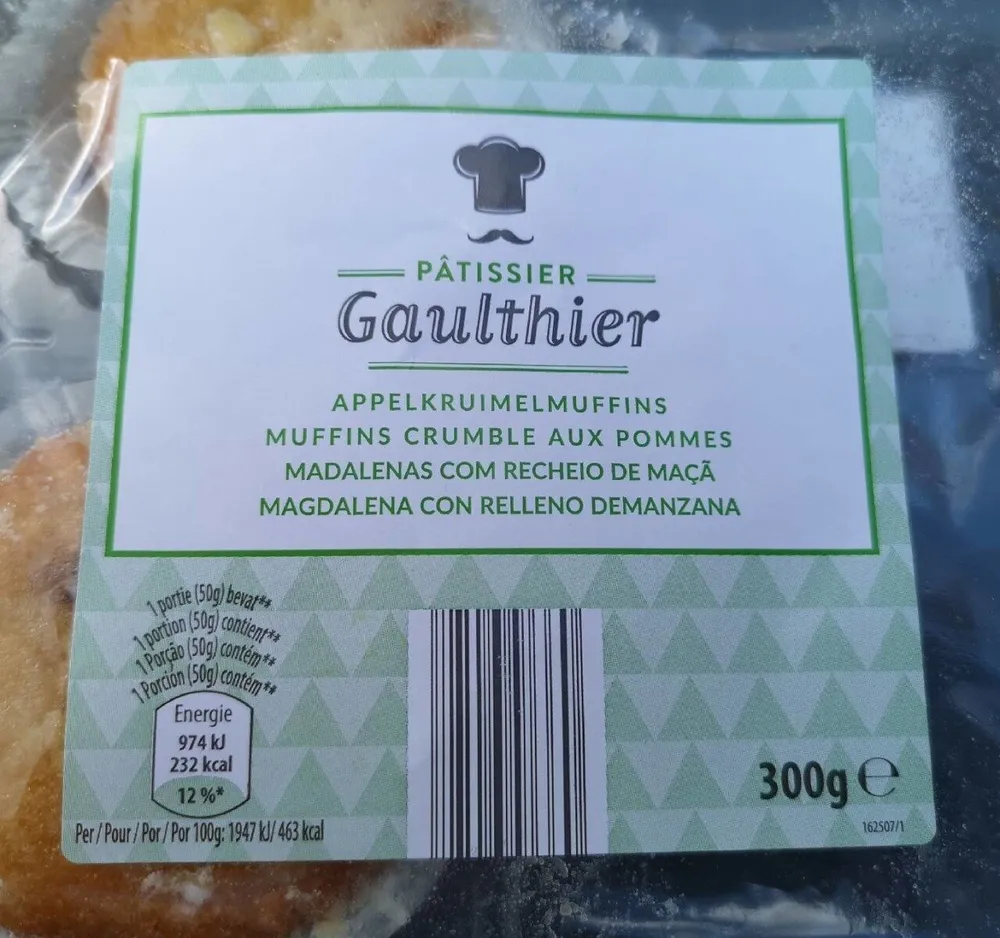 Muffins crumble aux pommes