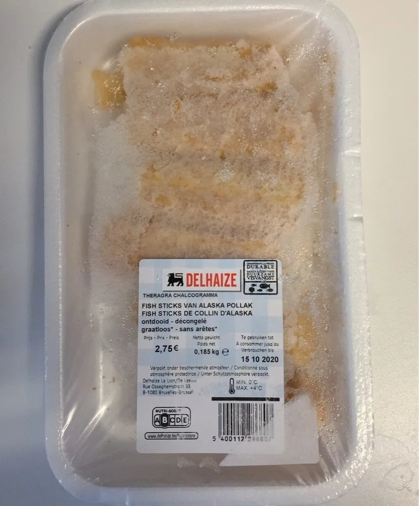 Fish sticks de colin d’Alaska