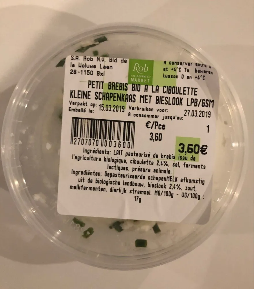 Petit brebis bio à la ciboulette