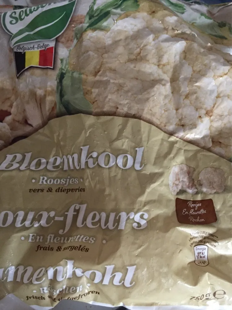 Choux fleurs en fleurettes frais et surgeles