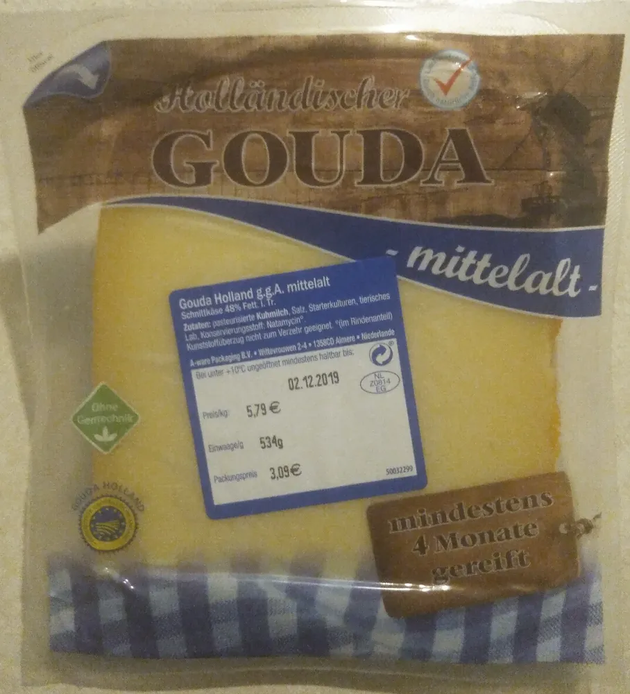Holländischer Gouda mittelalt