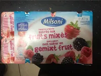 Yaourt brassé sucrés aux fruits mixés