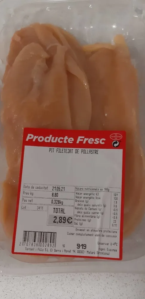 Pit filetejat de pollastre