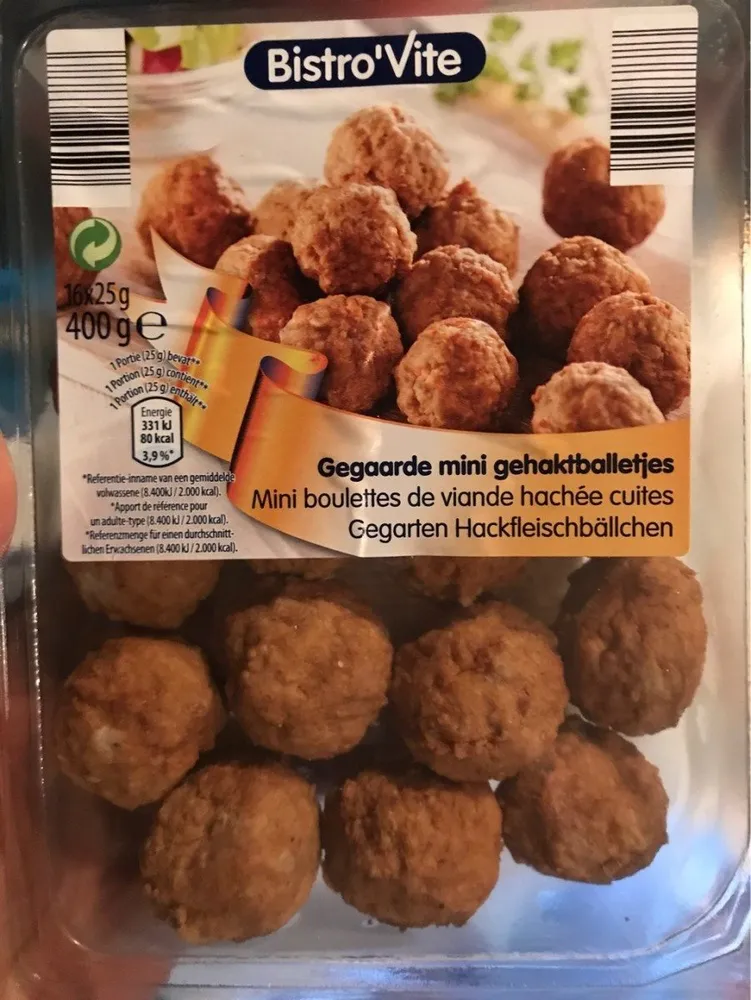 Boulettes de viande hachee cuite