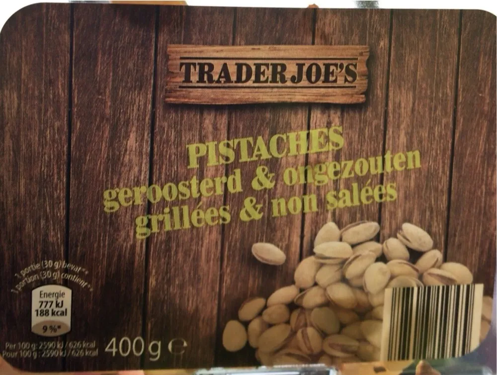 Pistache grillée et non salée