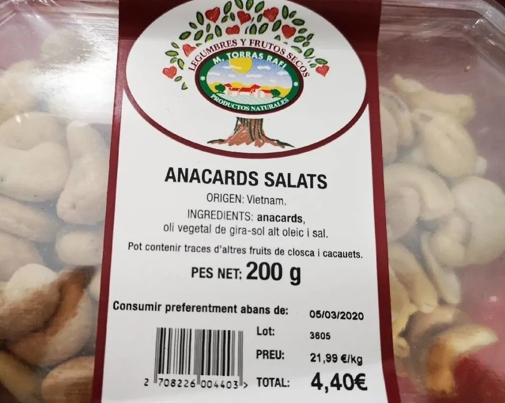 Anacardos salados