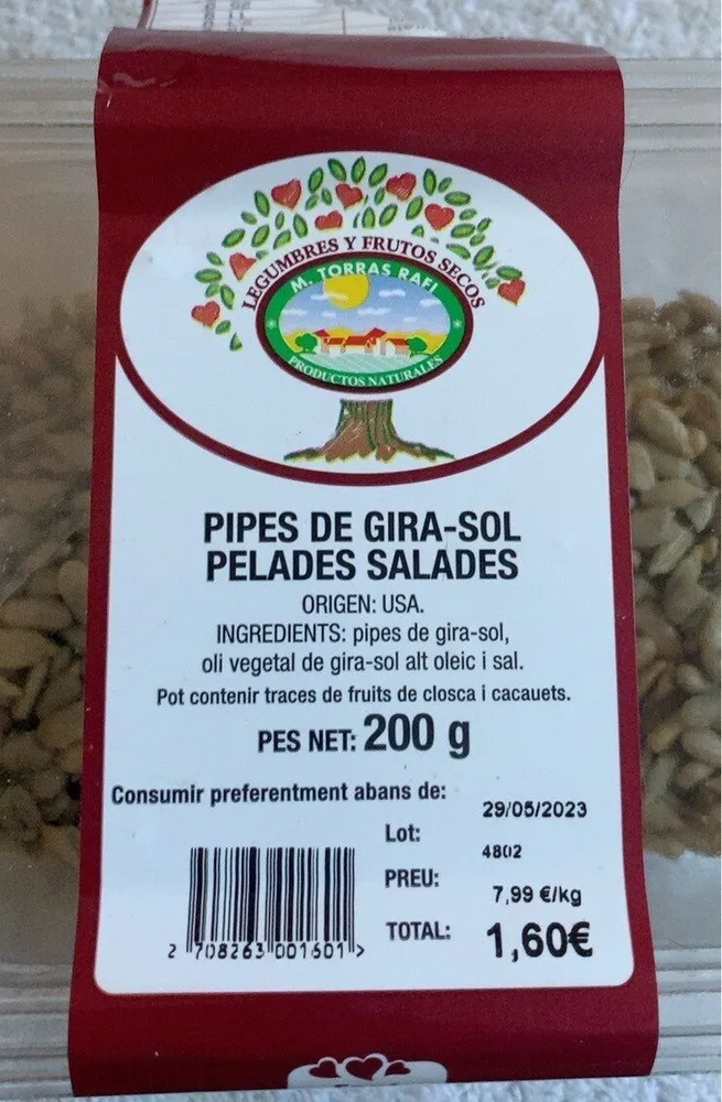 Pipas de girasol