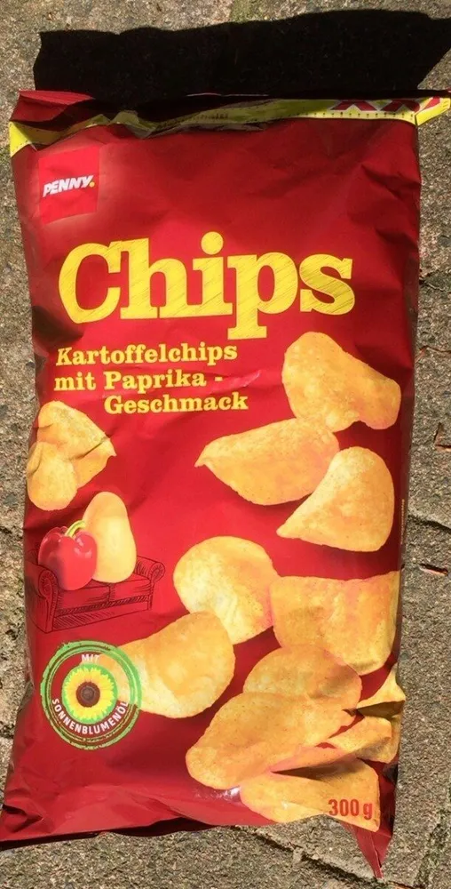 Kartoffelchips mit Paprika Geschmack