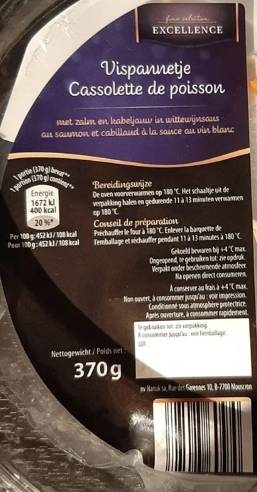 Cassolette de poisson