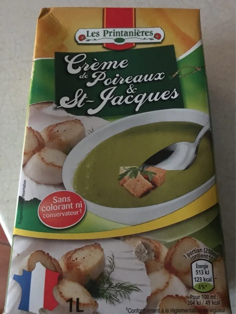 Creme de poireau et st-jaque