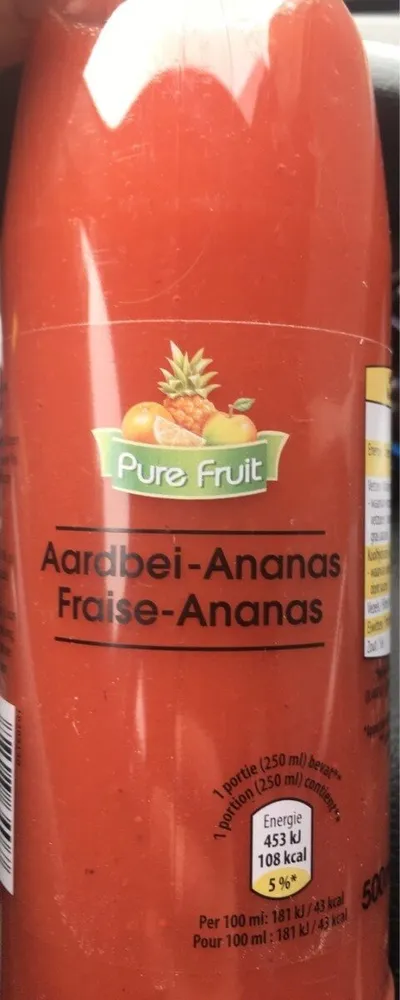 Pure fruit fraise ananas