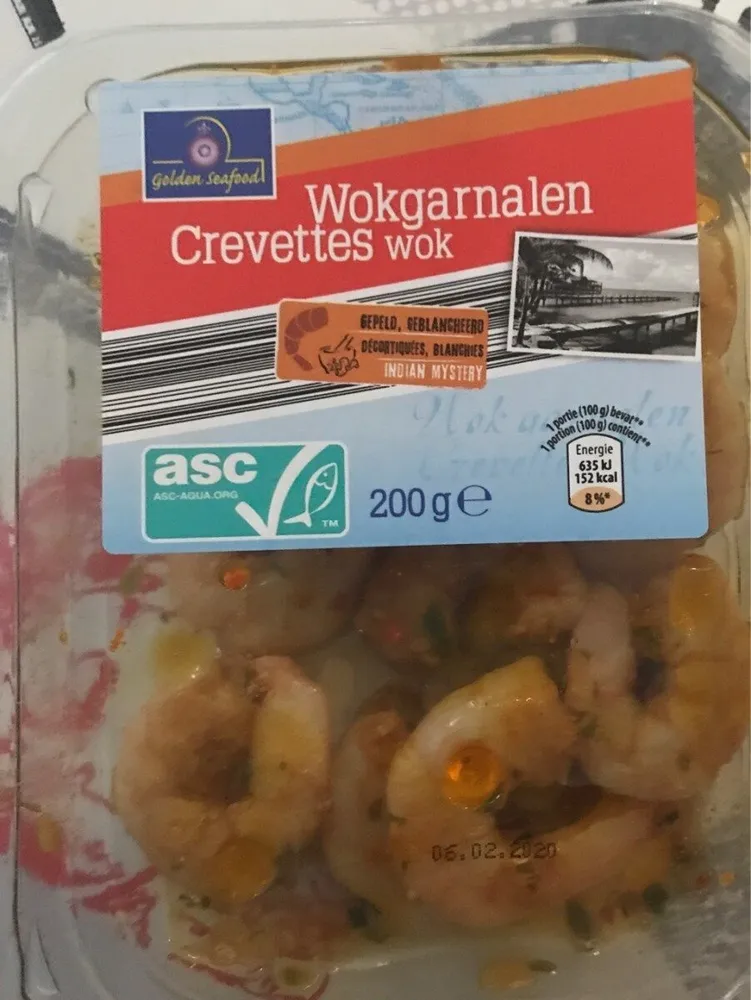 Crevettes wok