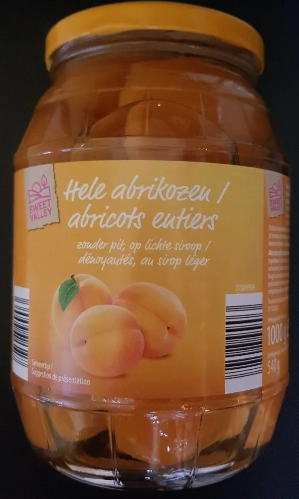 Abricots entière au sirop léger