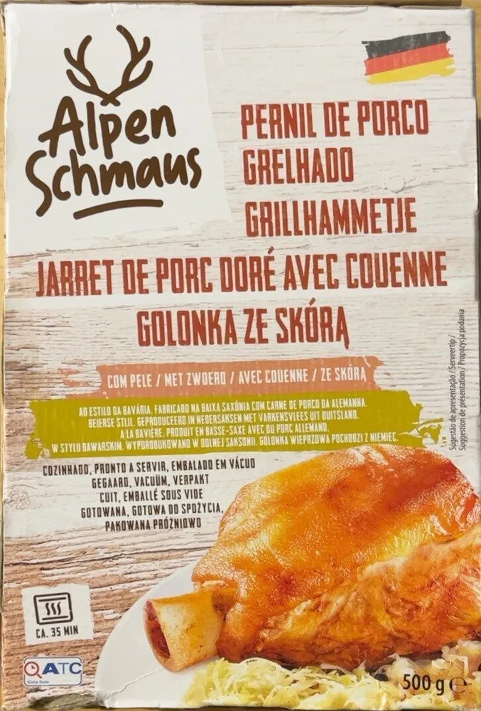 Jarret de porc doré avec couenne
