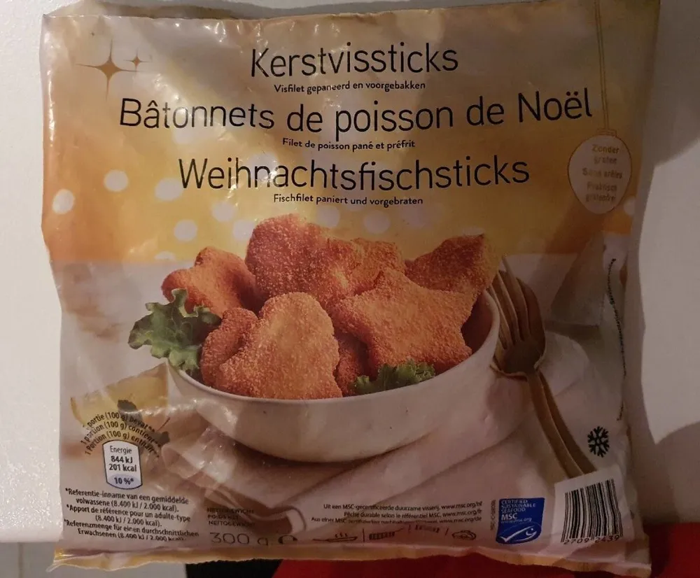 Bâtonnets de poisson de Noël