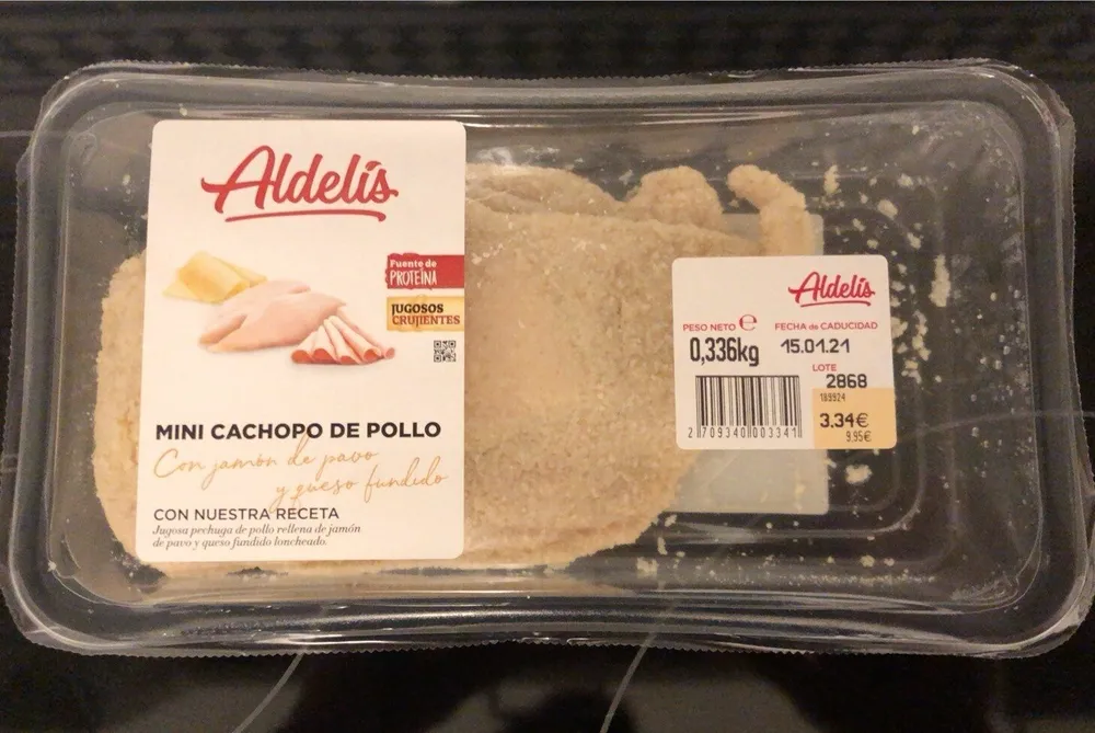 Mini Cachopo de Pollo con Jamon de Pavo y Queso Fundido