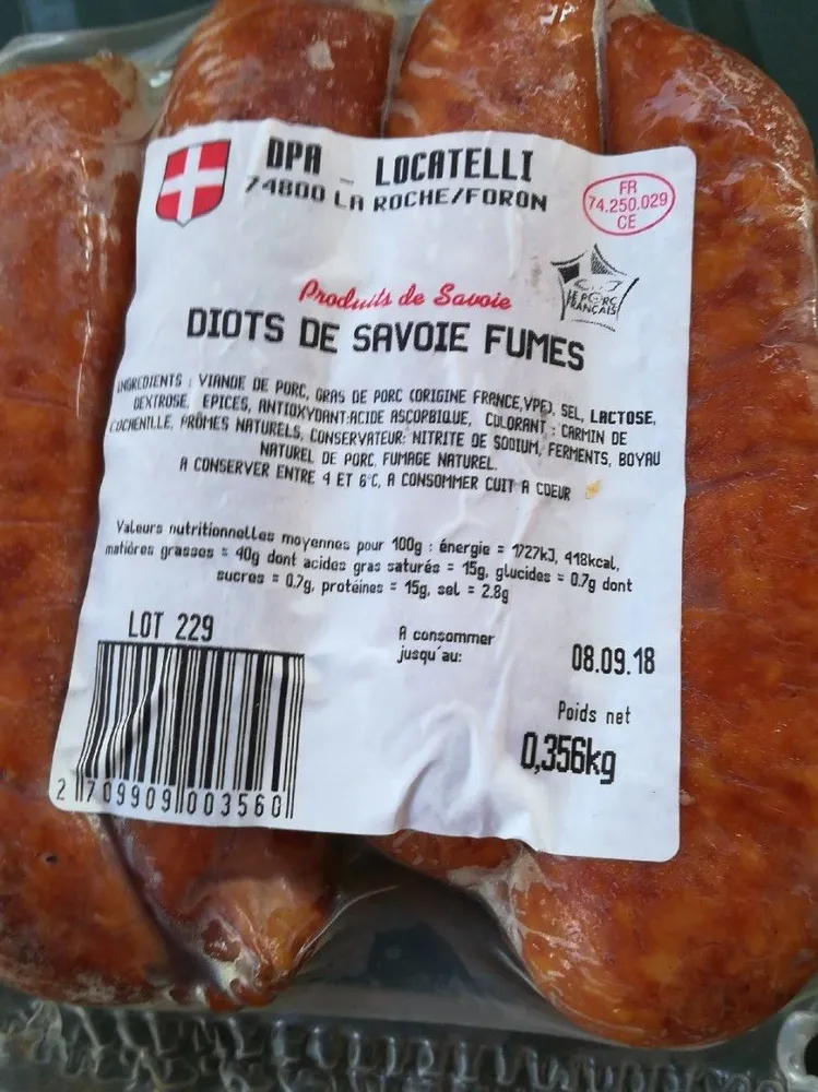 Diots de Savoie fumés
