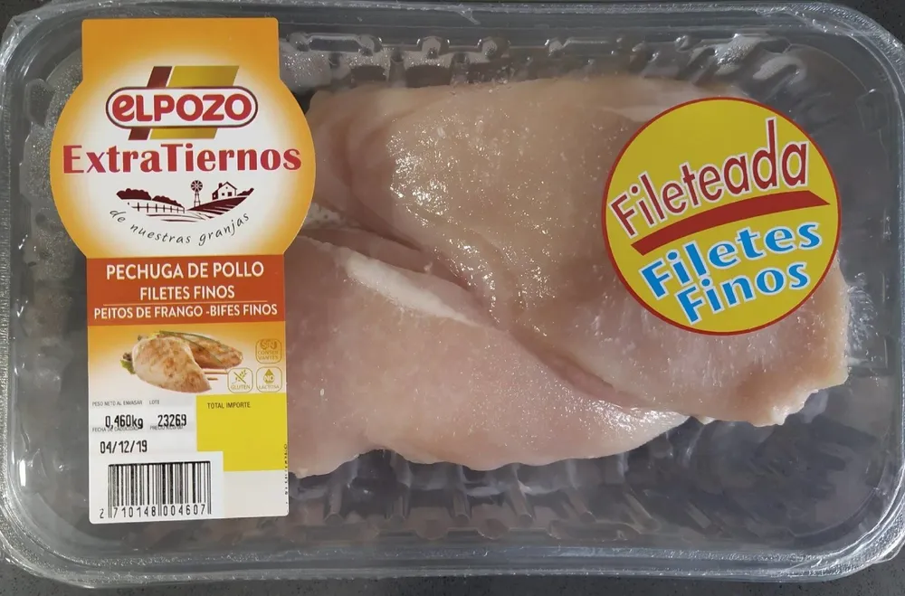 Pechuga de pollo filetes finos