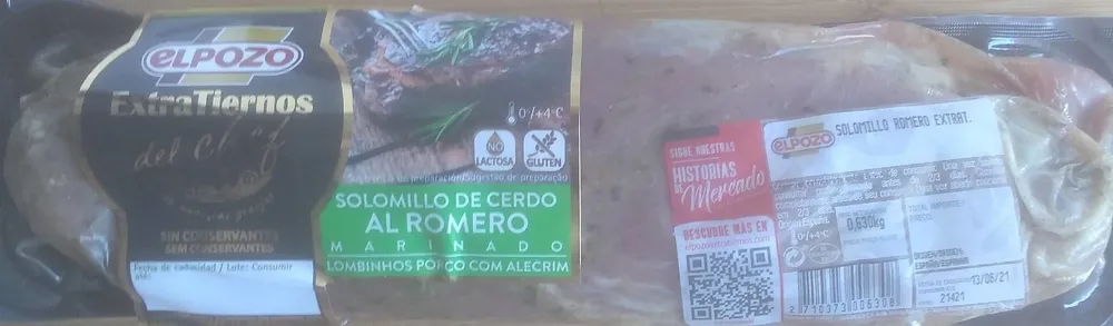 Solomillo de cerdo al romero