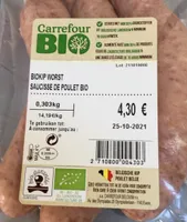 Saucisse poulet bio